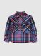 Multicolour Checked Wool Blend Shirt for Girls_4