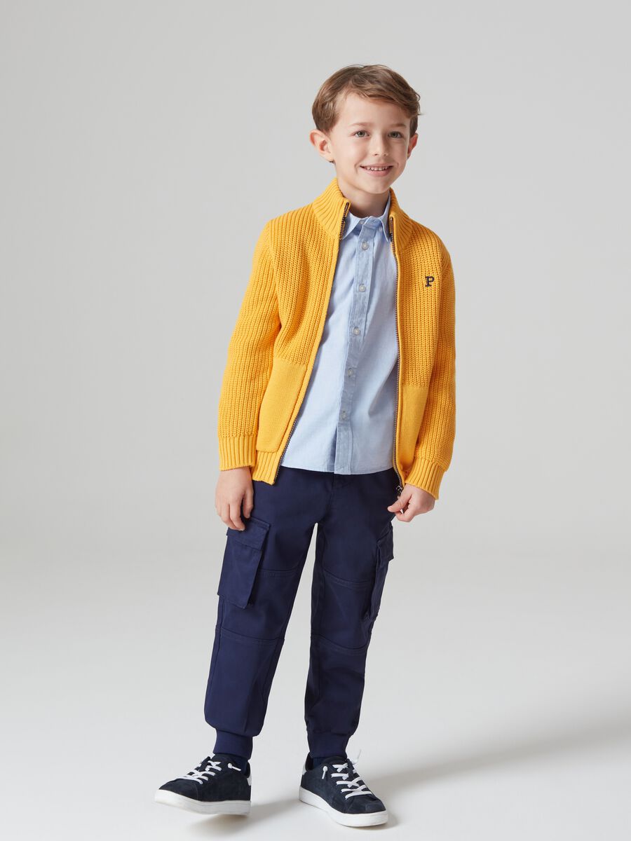 Pantaloni cargo in cotone stretch_0