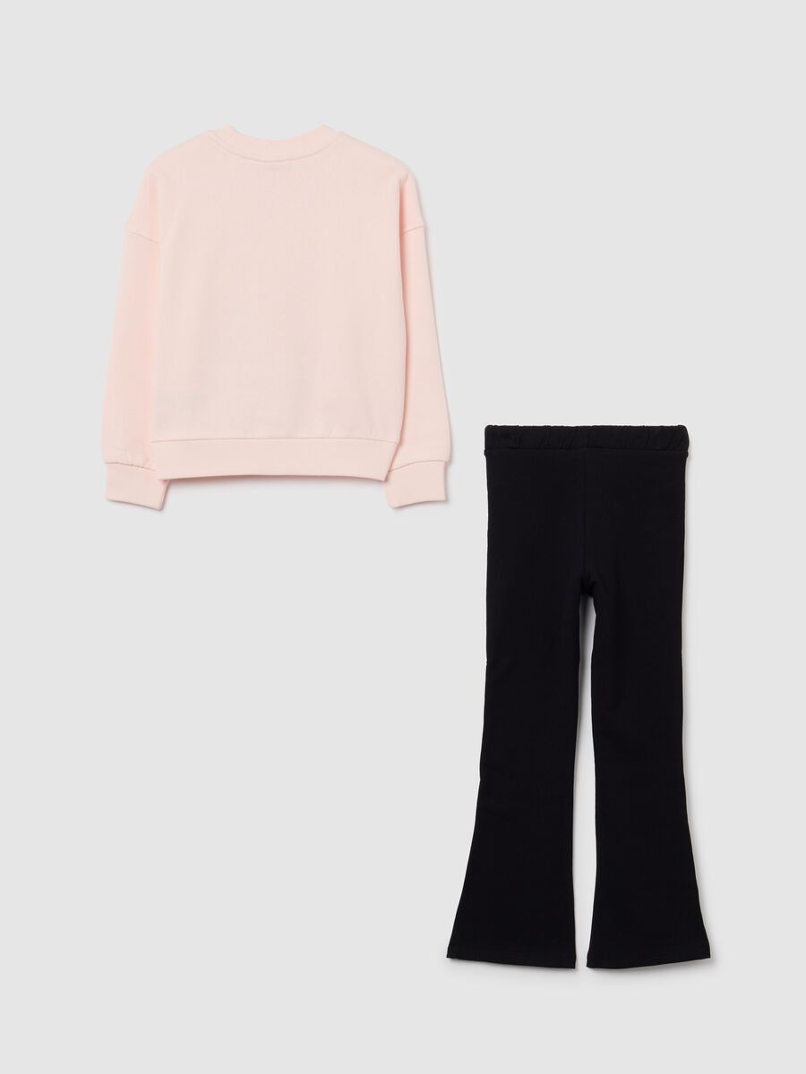 Completo da bambina in misto cotone rosa regular fit_1