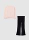 Pink cotton blend regular fit girls' set_1