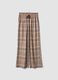 Beige pure viscose checked pyjama trousers_4