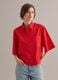 Red pure cotton shirt with chest pocket, oversized fit_3