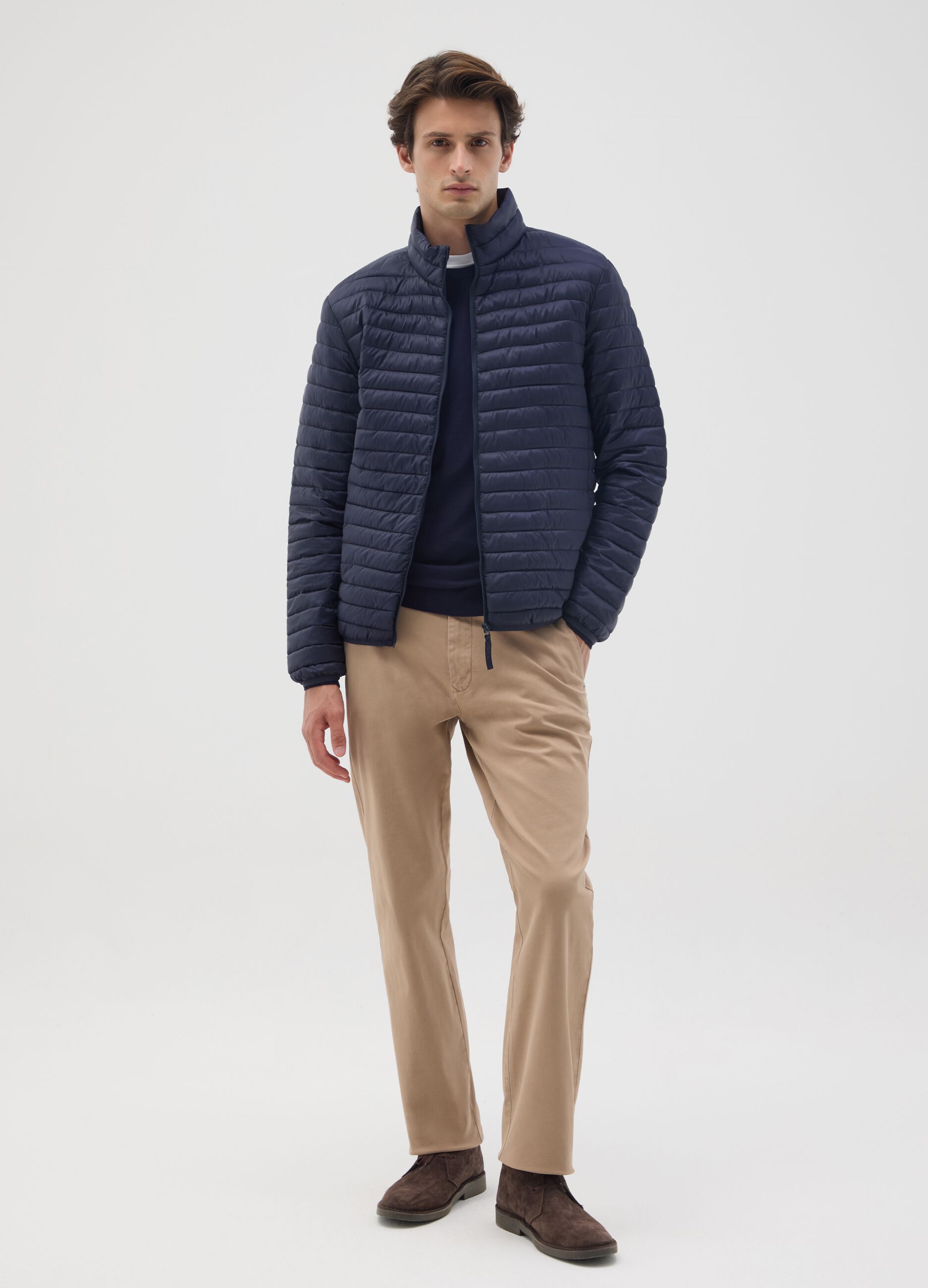 Giacca in tessuto blu regular fit