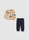 Cotton jogging set with forest animals print_1