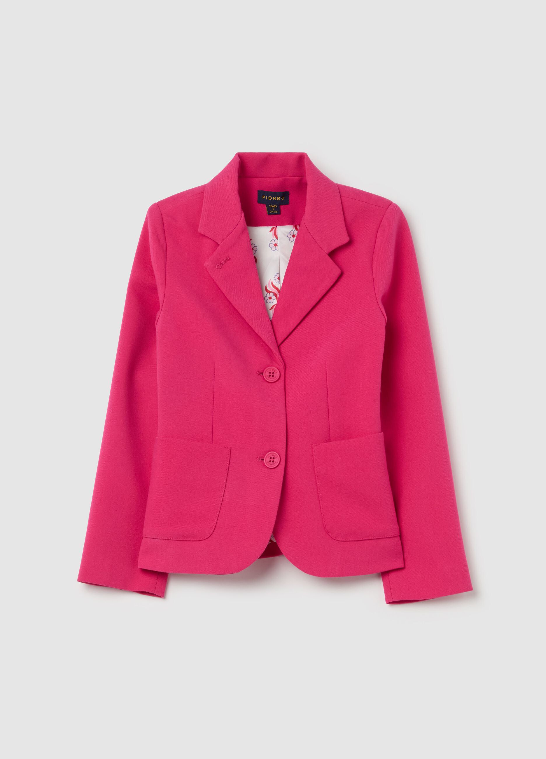 Single-breasted blazer in bamboo viscose