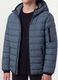 Grey Ultralight padded hooded jacket with zip for boys_3