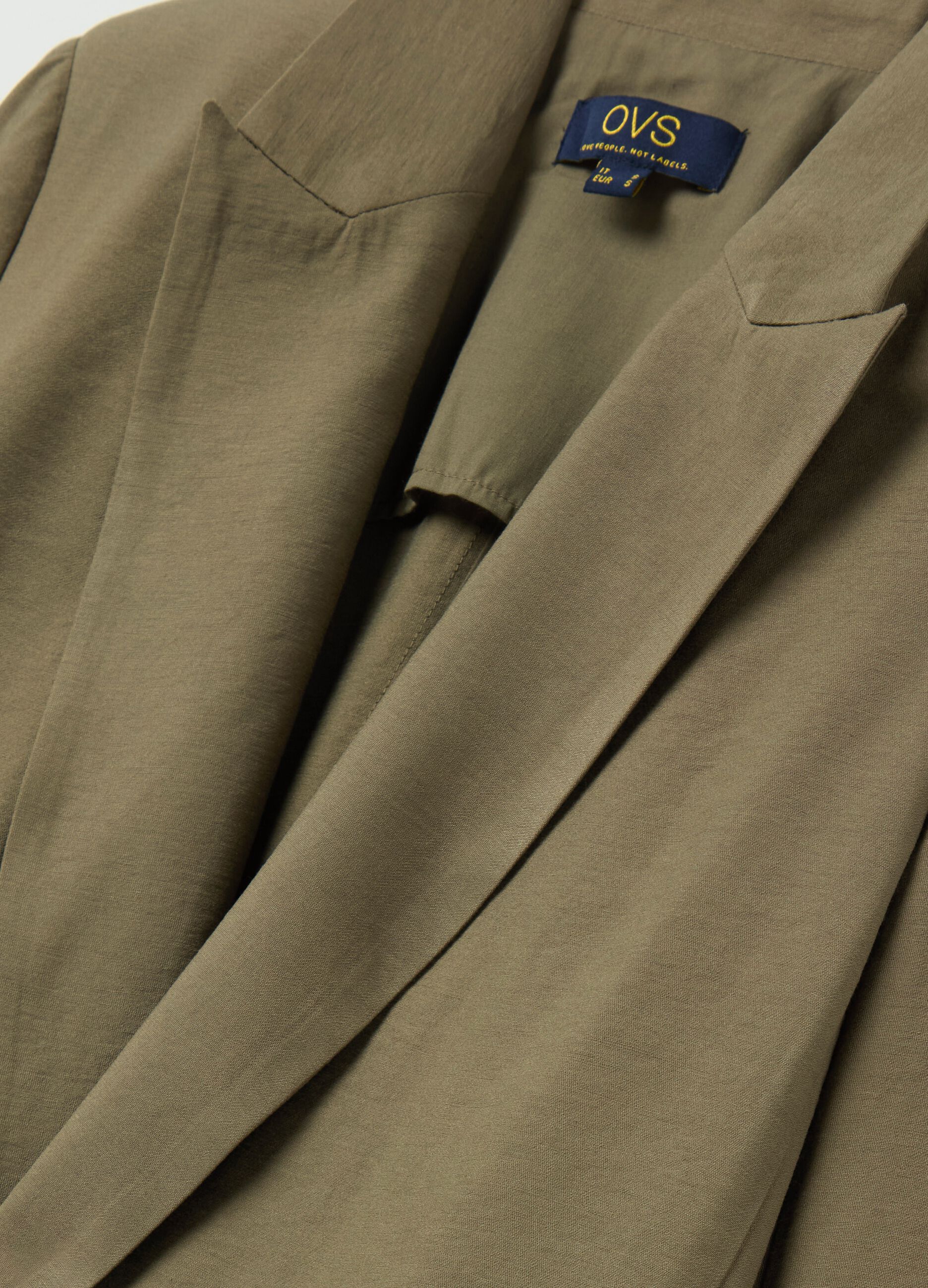 Blazer aperto in crêpe