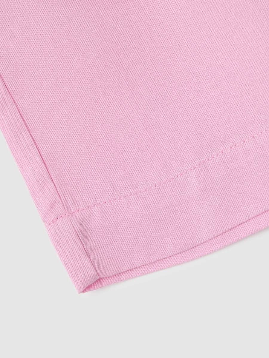 Girls' high-waisted pink lyocell culottes with wide leg_3