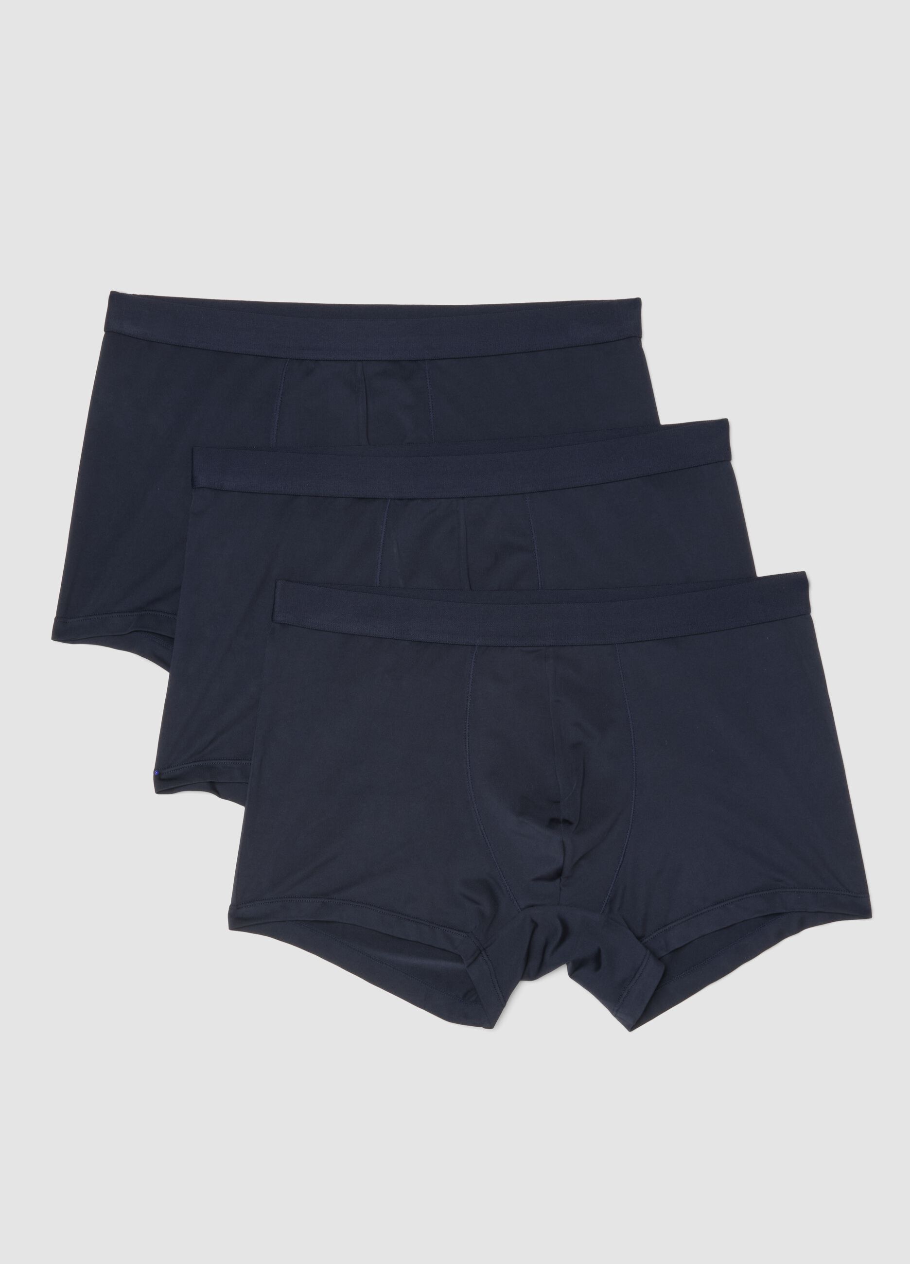 Tripack of men's blue regular fit boxers