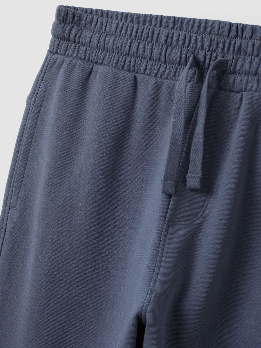 Pantaloni jogger over fit grigia in puro cotone con scritta "Get Hyped" per ragazzo_4