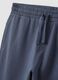 Grey oversized pure cotton jogger trousers with "Get Hyped" slogan for boys_2