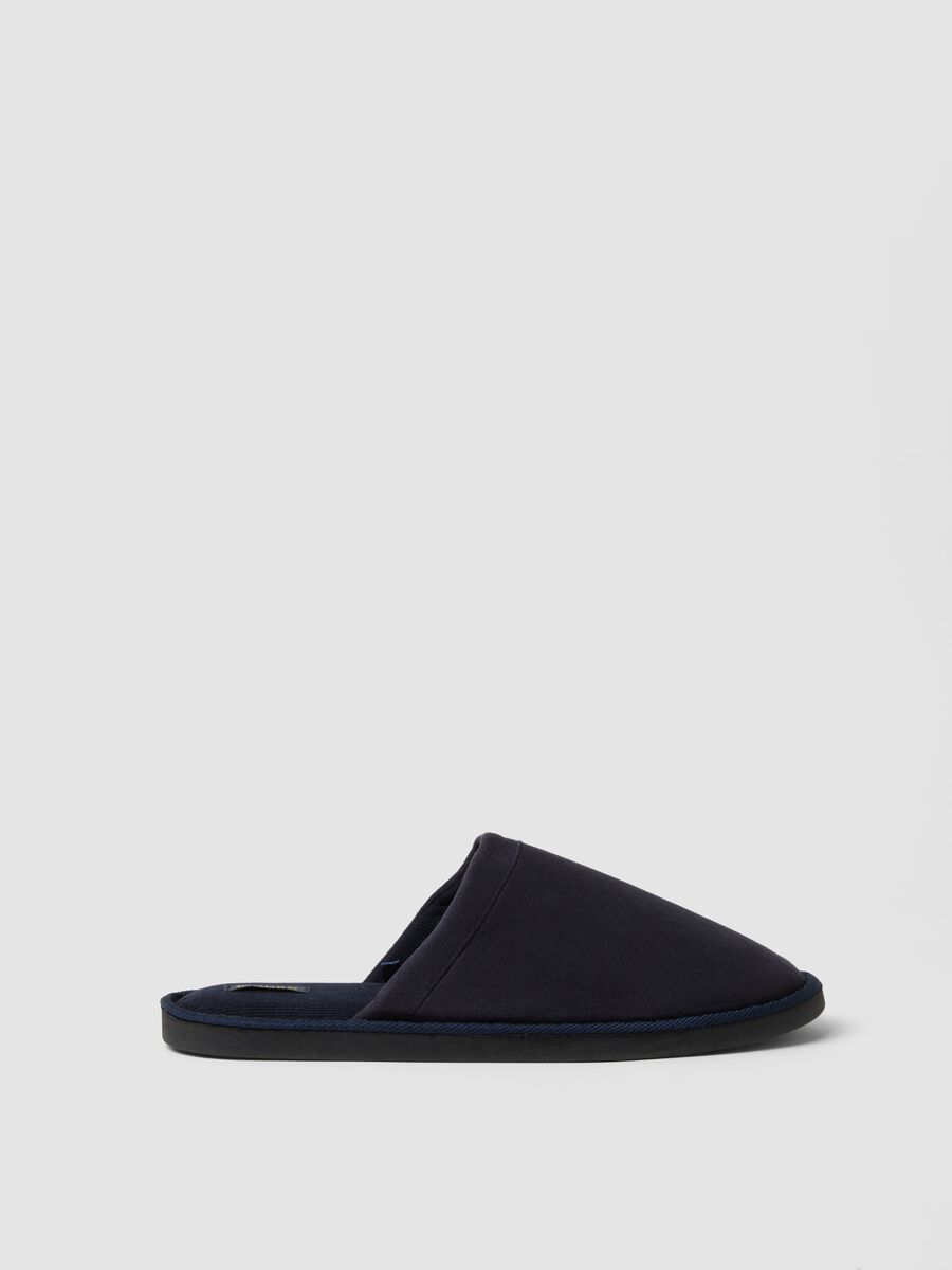 Blue padded house slippers_0