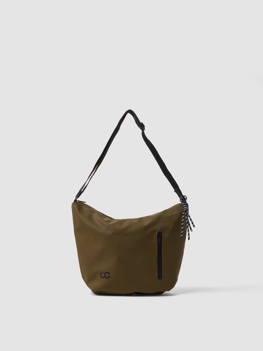 Borsa verde a spalla con tracolla regolabile_0