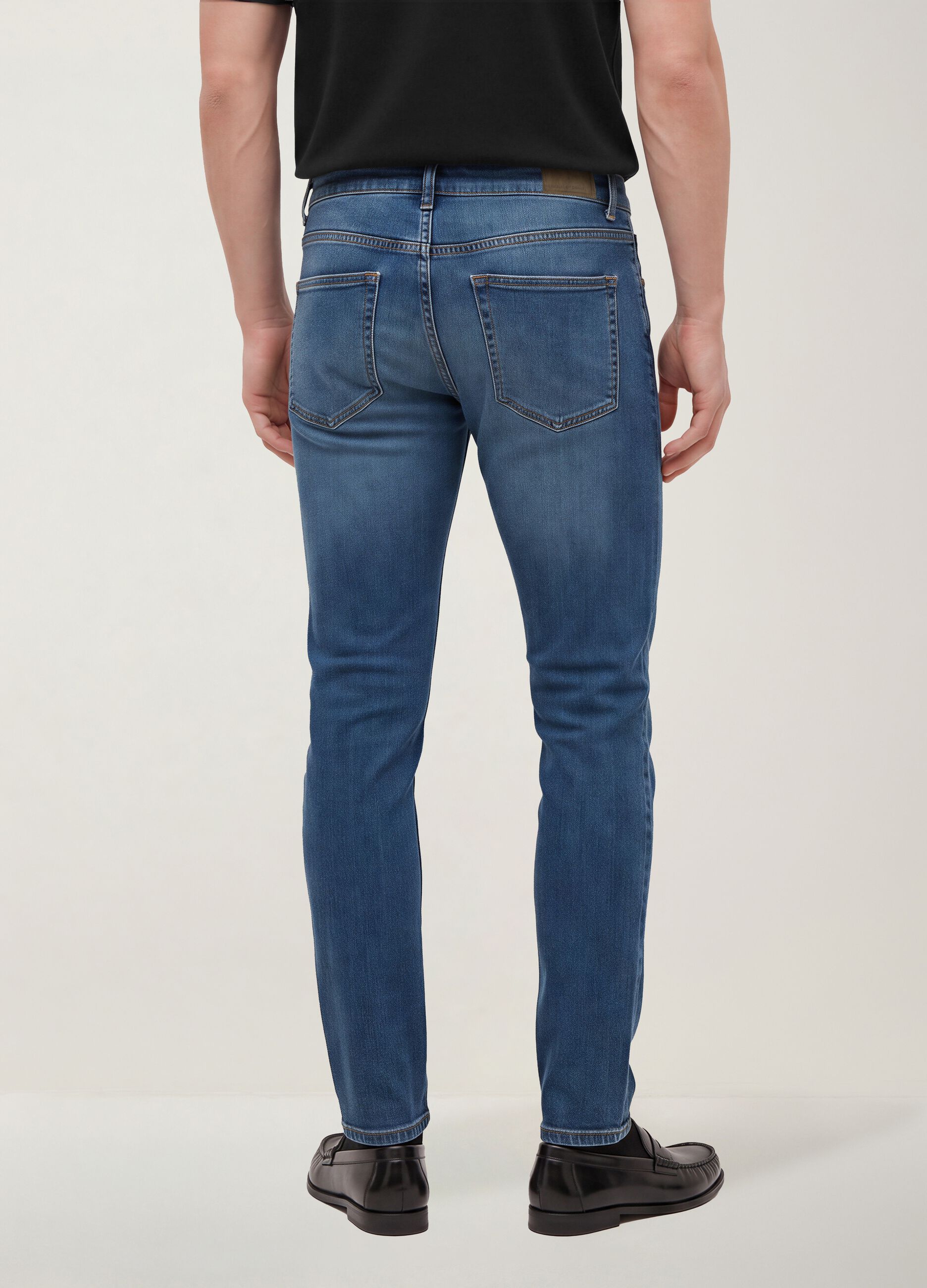 Skinny fit stretch cotton denim jeans