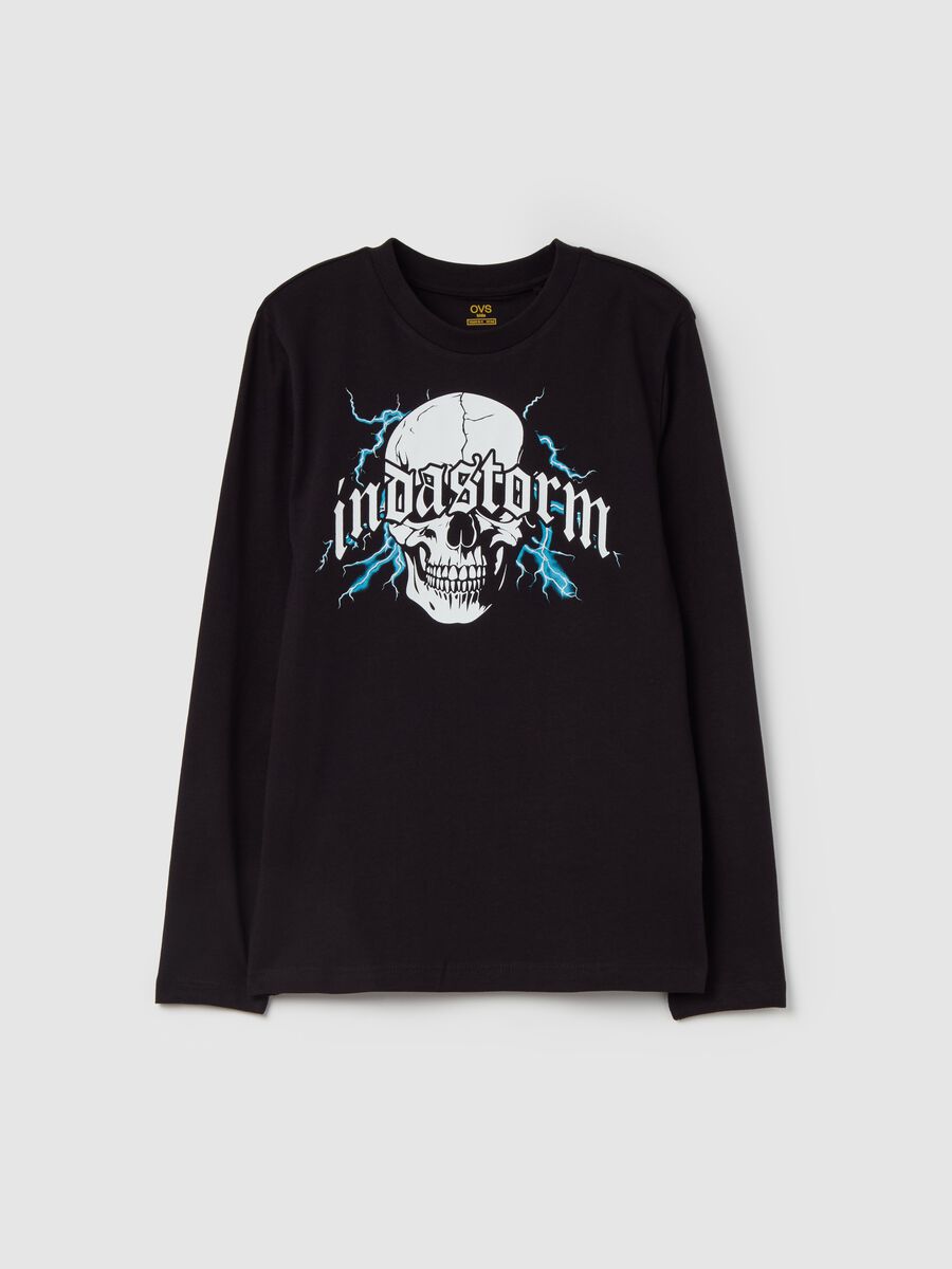 T-shirt a maniche lunghe con stampa_3