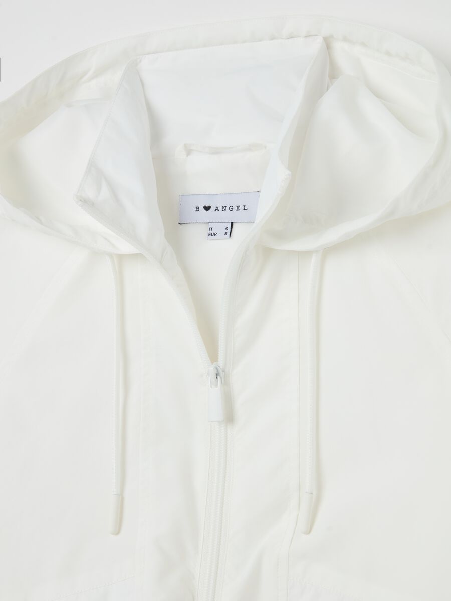 Full-zip sweatshirt in nylon with hood_5