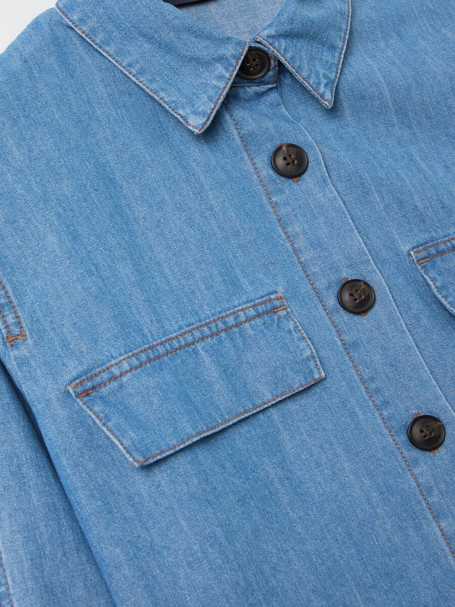 Boxy-fit denim shirt_5