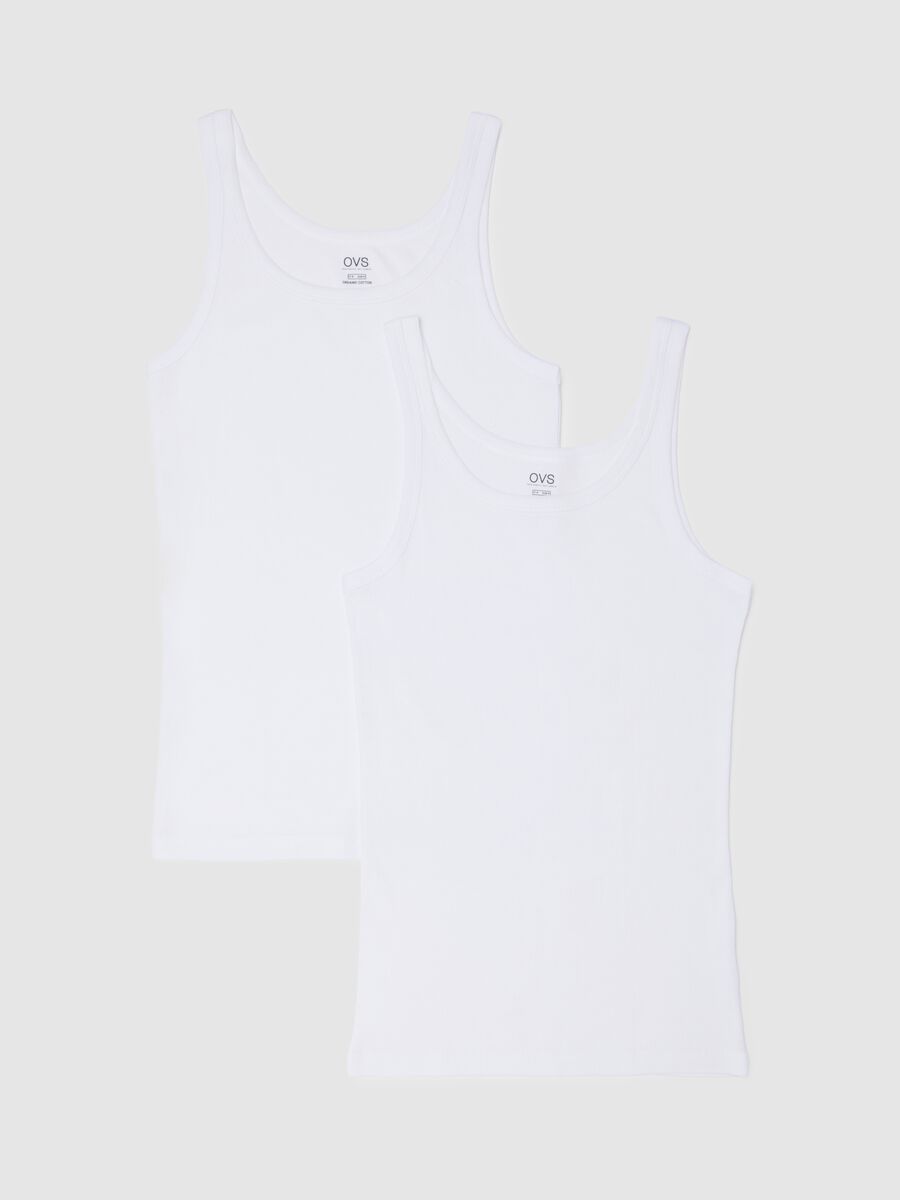 Men's White Cotton Vests Twin Pack_4