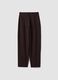 Brown stretch viscose Milano stitch barrel-fit jogger trousers_6