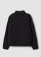 Giacca nera in tessuto elasticizzato con zip_6