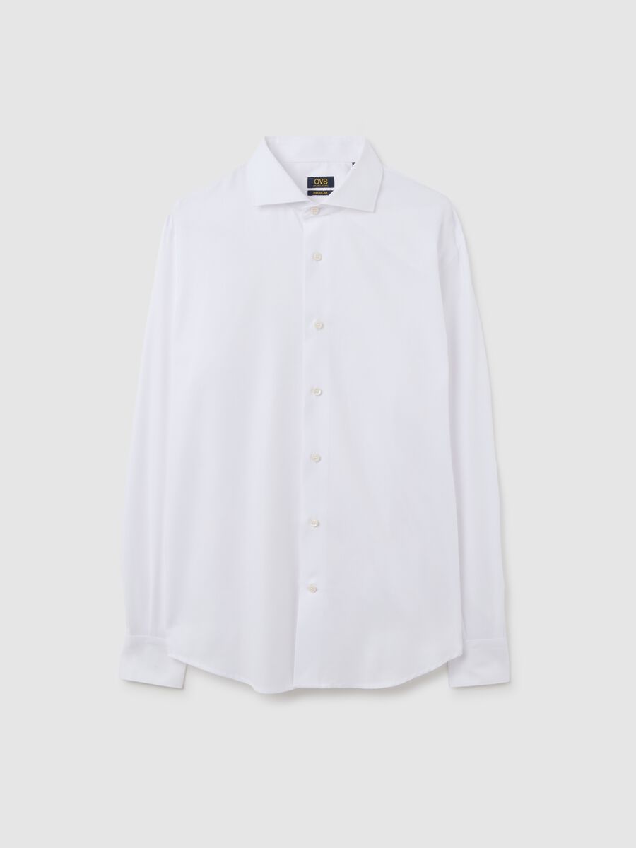 White Long-Sleeved Cotton Shirt_4