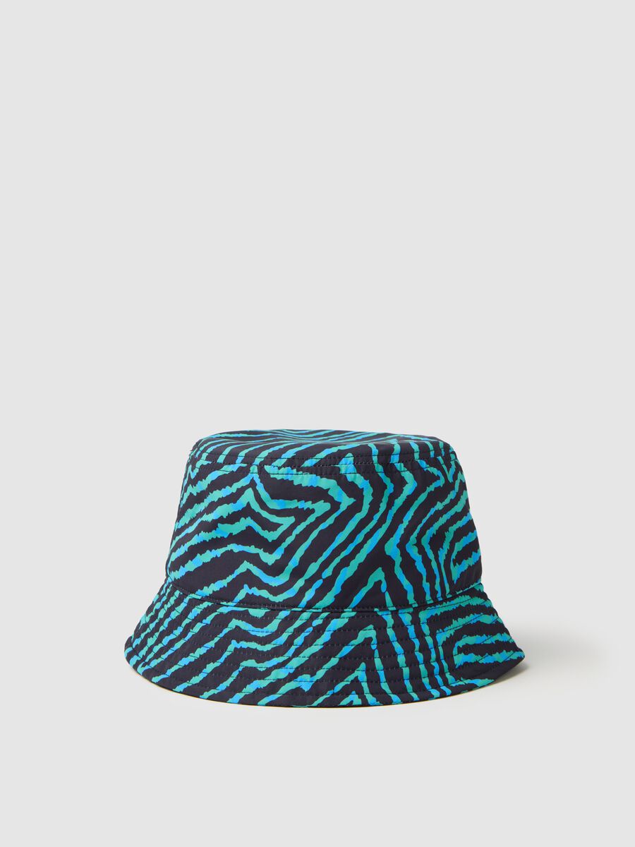 Men's Multicolour Zebra Print Bucket Hat_1