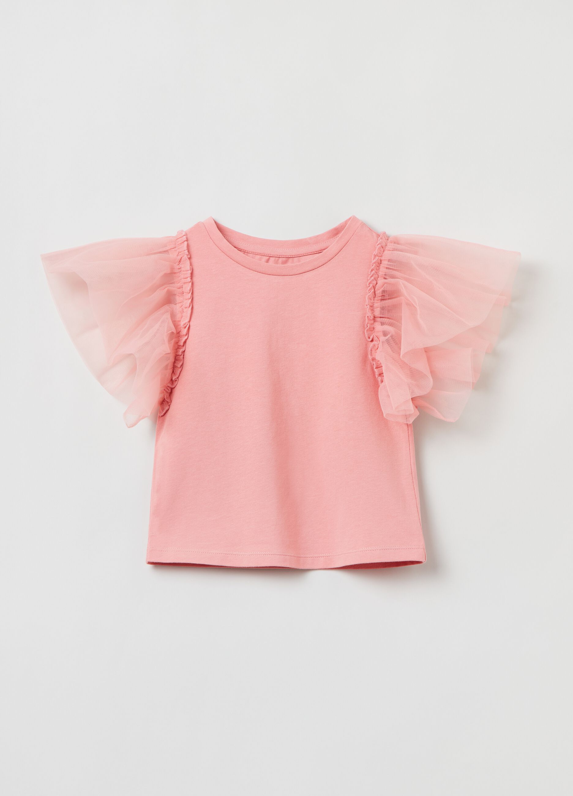 Magliette con maniche in tulle store