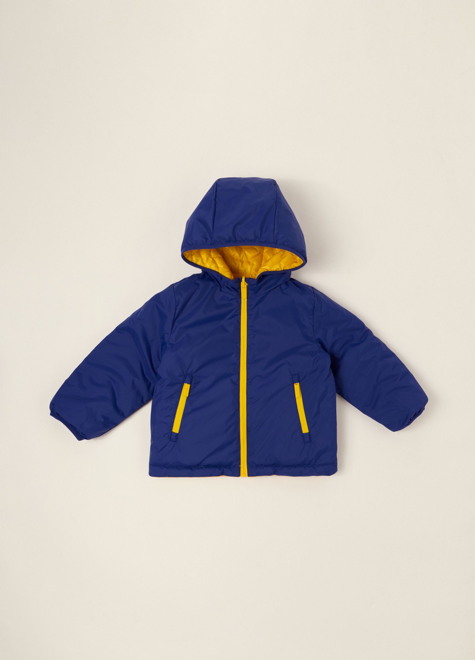 Reversible hooded baby jacket