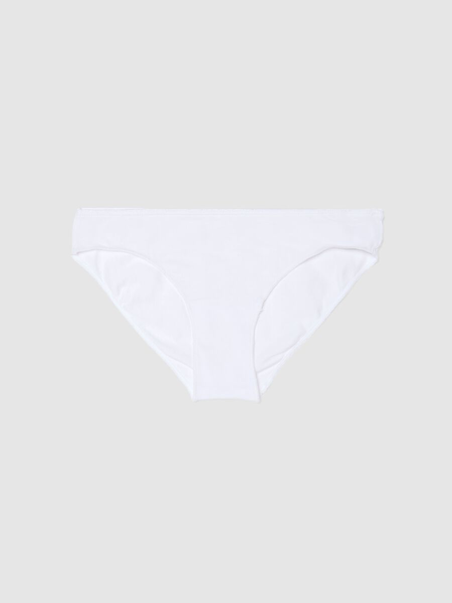 Mutandine in cotone elasticizzato bianche regular fit per ragazze_0