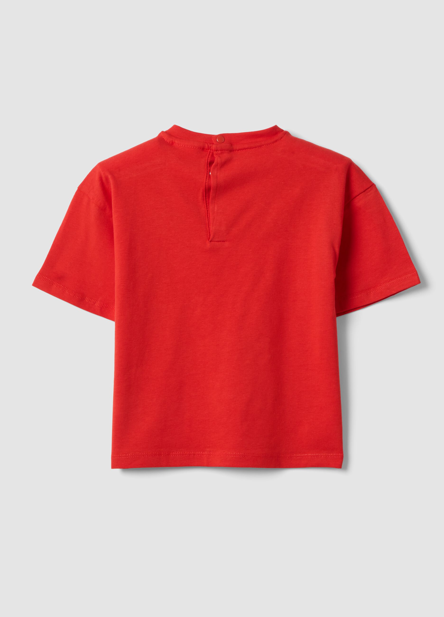 Red Ducati logo stretch cotton T-shirt for baby boy, regular fit