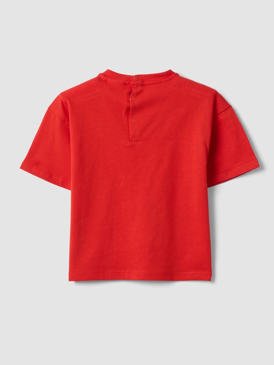 Red Ducati logo stretch cotton T-shirt for baby boy, regular fit_1
