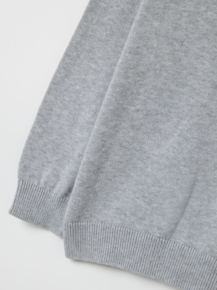 Maglione grigio da bambino in puro cotone vestibilità over_3