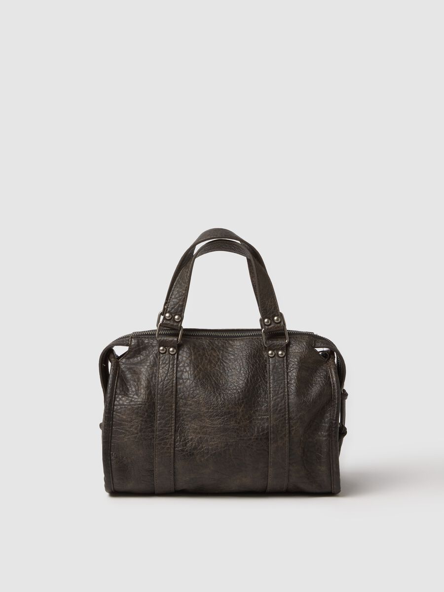 Brown Shoulder Bag with External Pocket_1