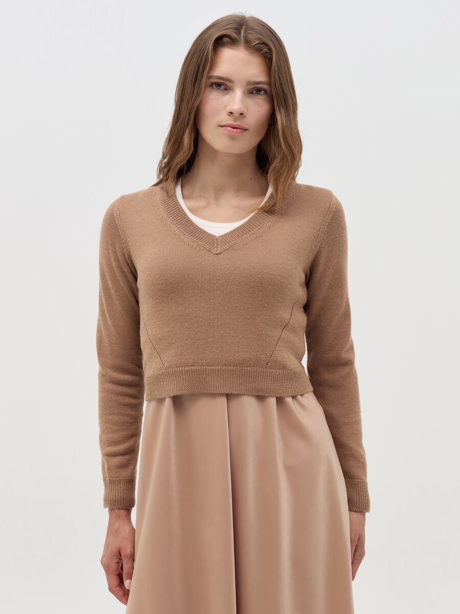 Maternity crop pullover_0