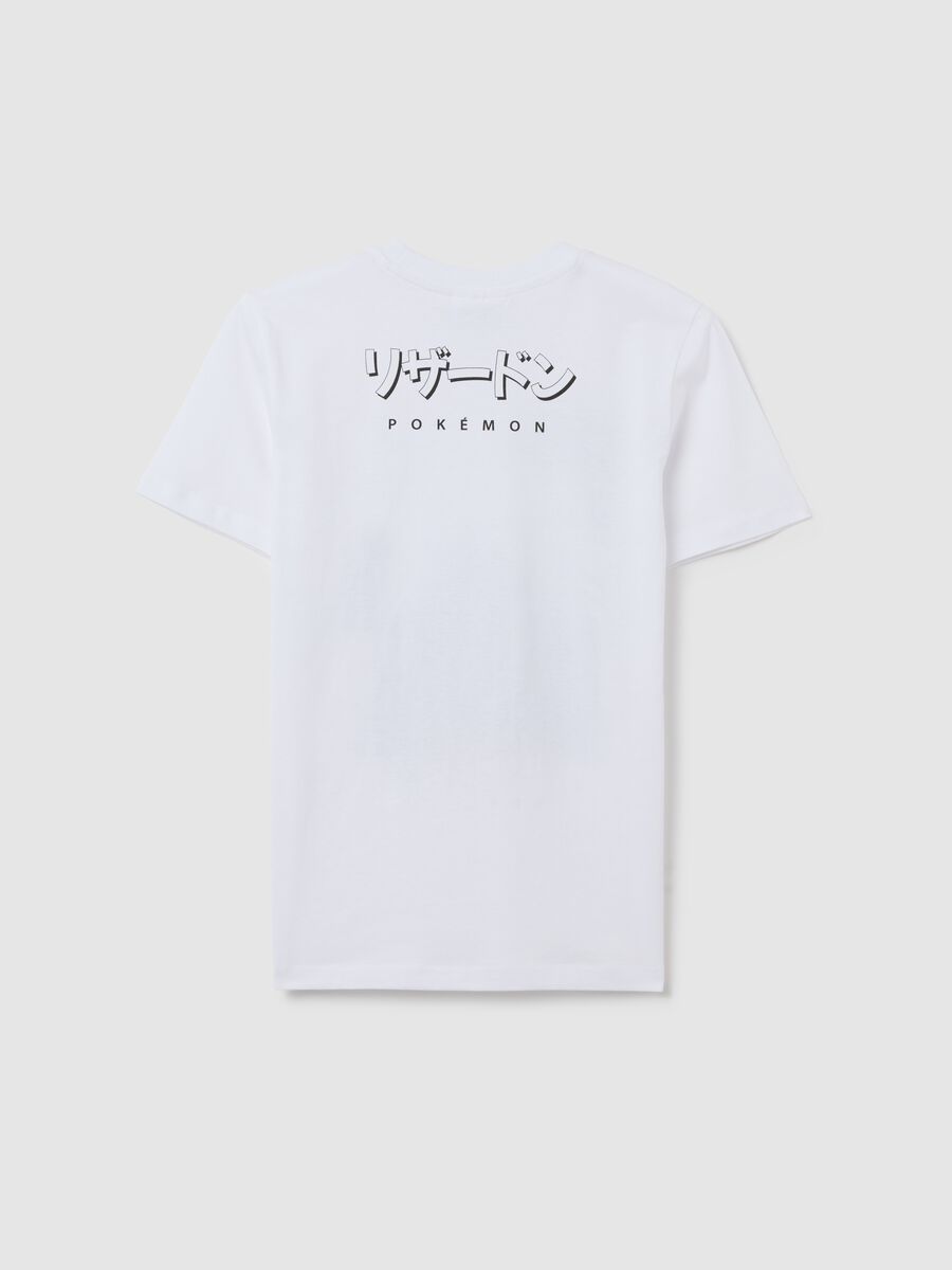 Boys’ white oversized T-shirt in 100% cotton with Pokémon print_4