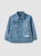 Child's regular fit blue denim pure cotton jacket_0