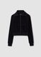 Black Velour Jacket with Rhinestone Logo_0