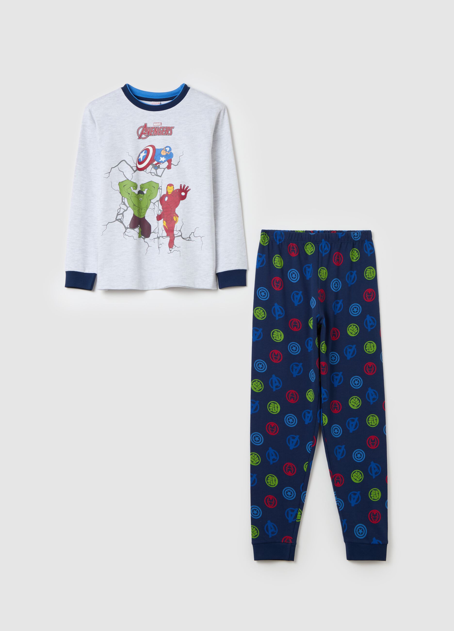 Organic cotton pyjamas with Avengers print