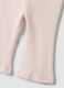 Pink flared ribbed organic cotton leggings for baby girl_3