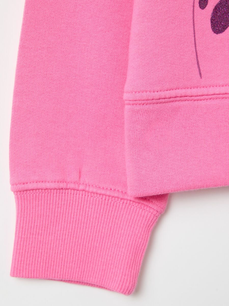 Felpa girocollo con stampa glitter_2