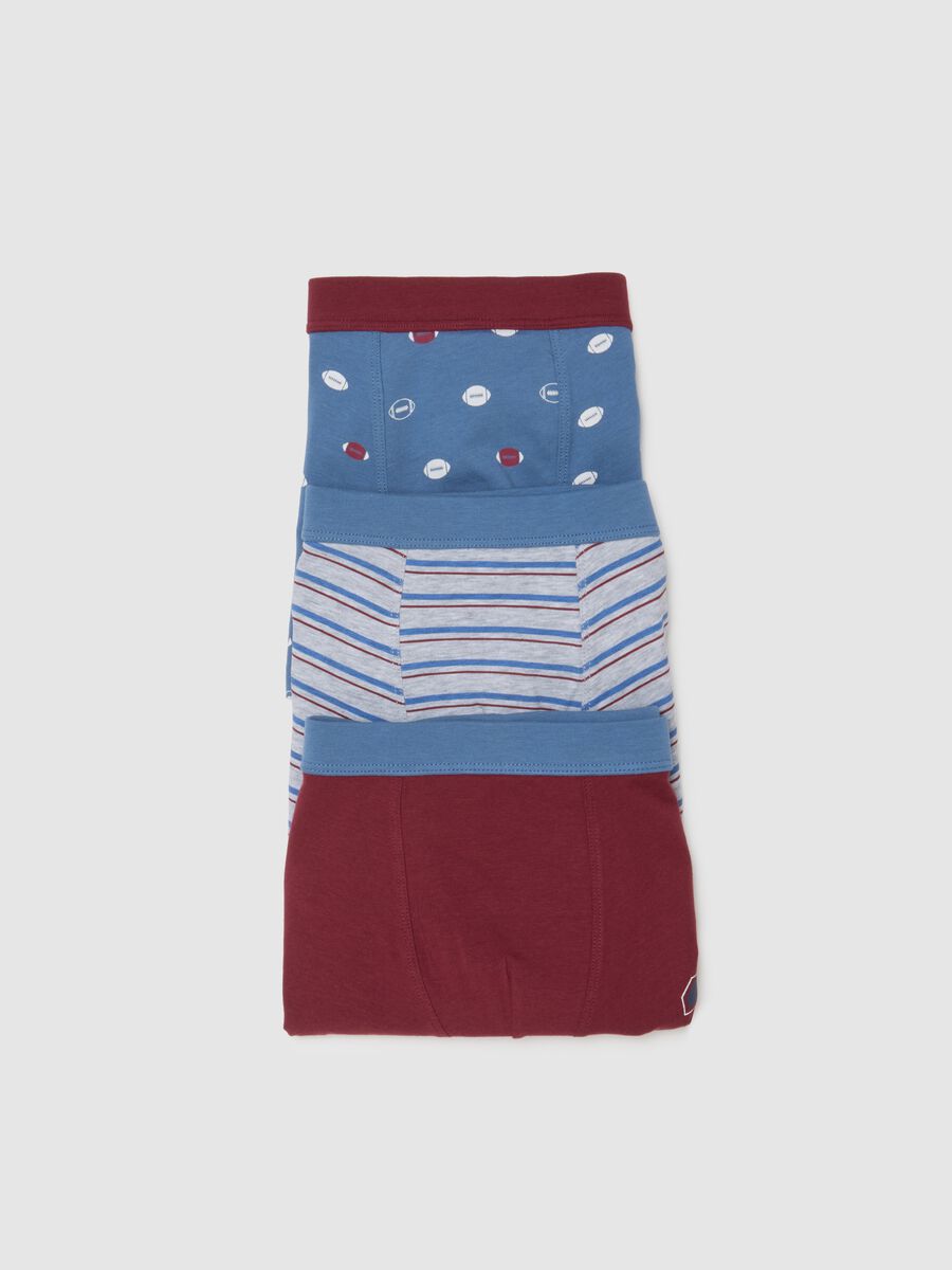 Set of three-pack boy's cotton boxer shorts in multicolor regular fit_2