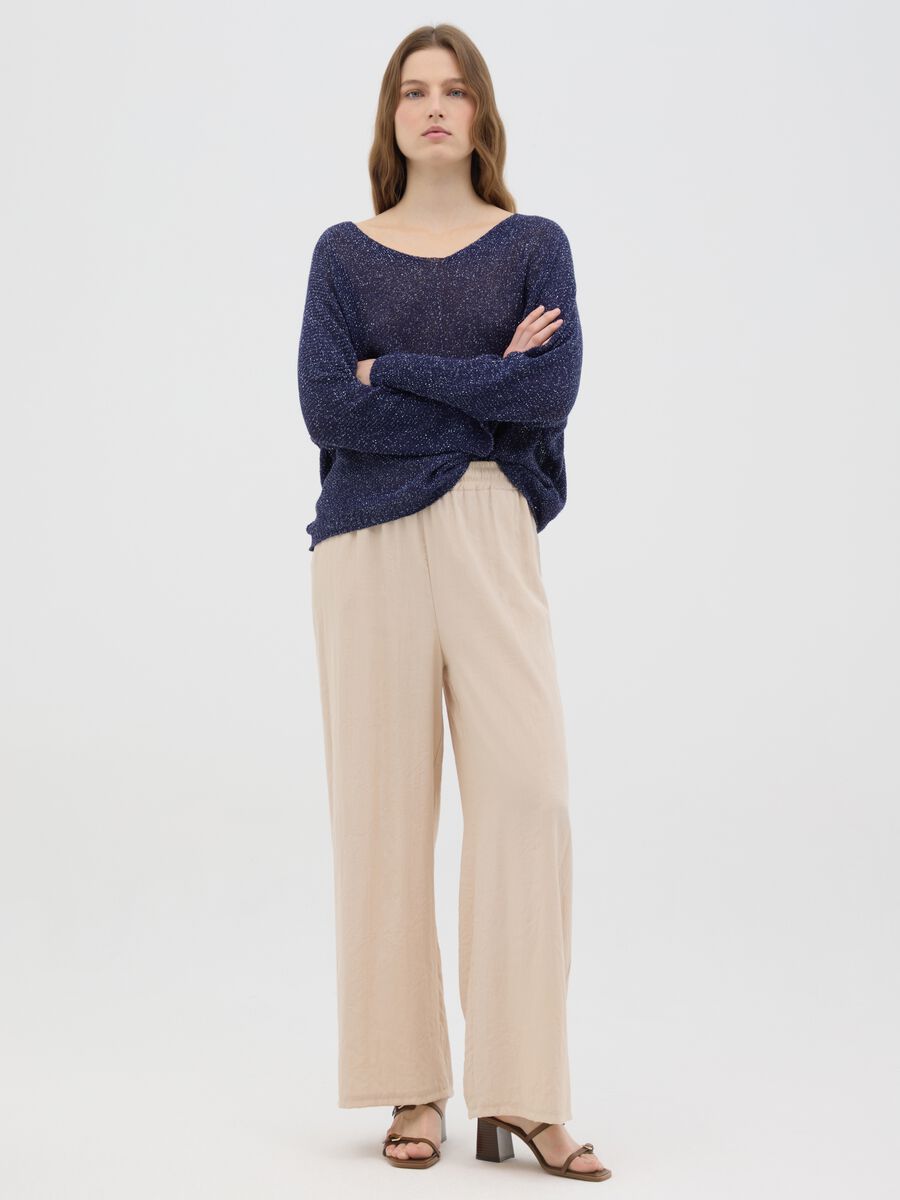 Women's Blue Regular Fit Jumper_1