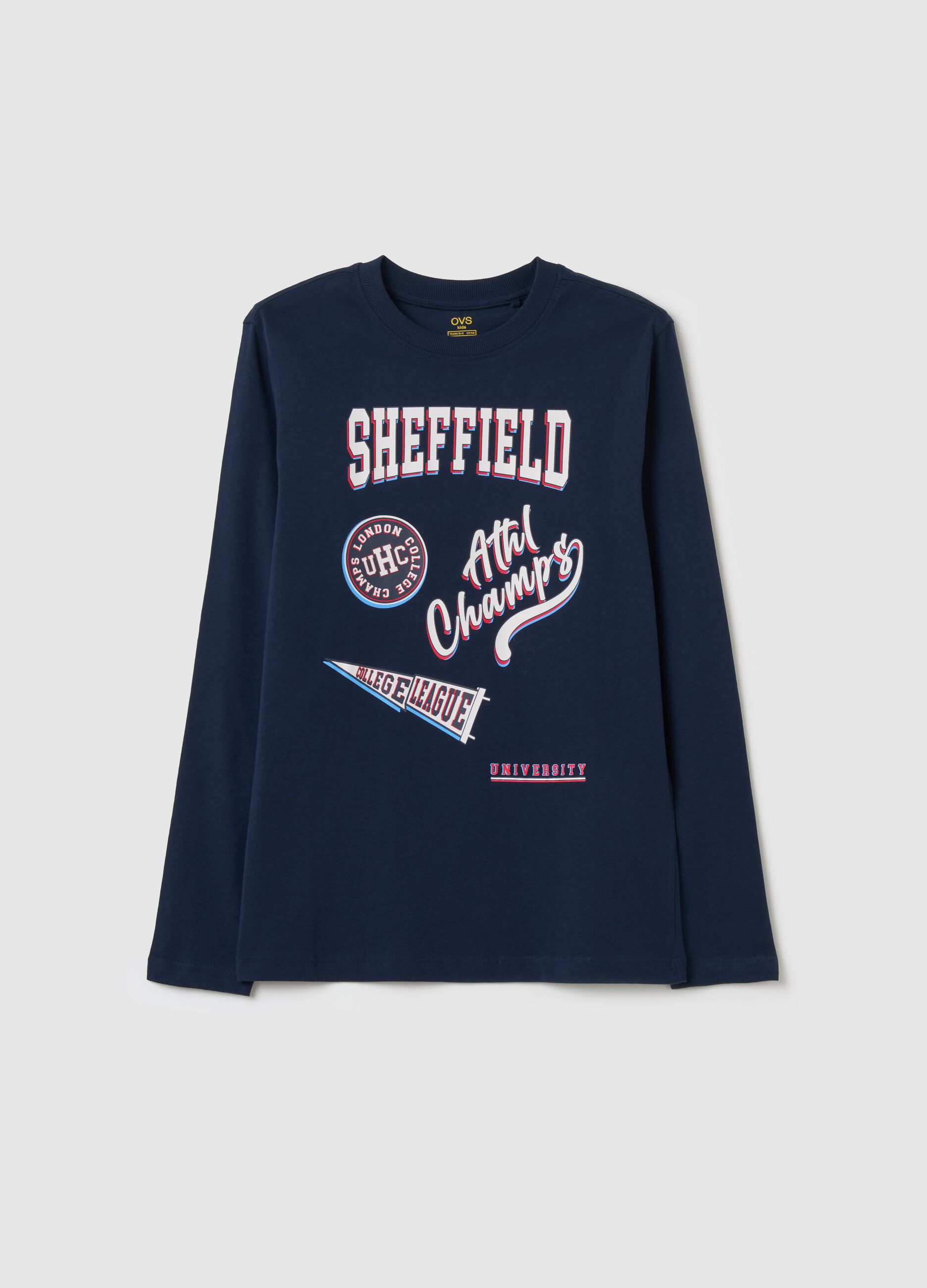 Long-sleeved T-shirt in cotton with print