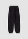 Pantaloni jogger neri in puro cotone_1