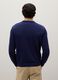 Blue regular fit pure cotton sweater_3