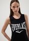 Black pure cotton tank top regular fit with Everlast logo_0