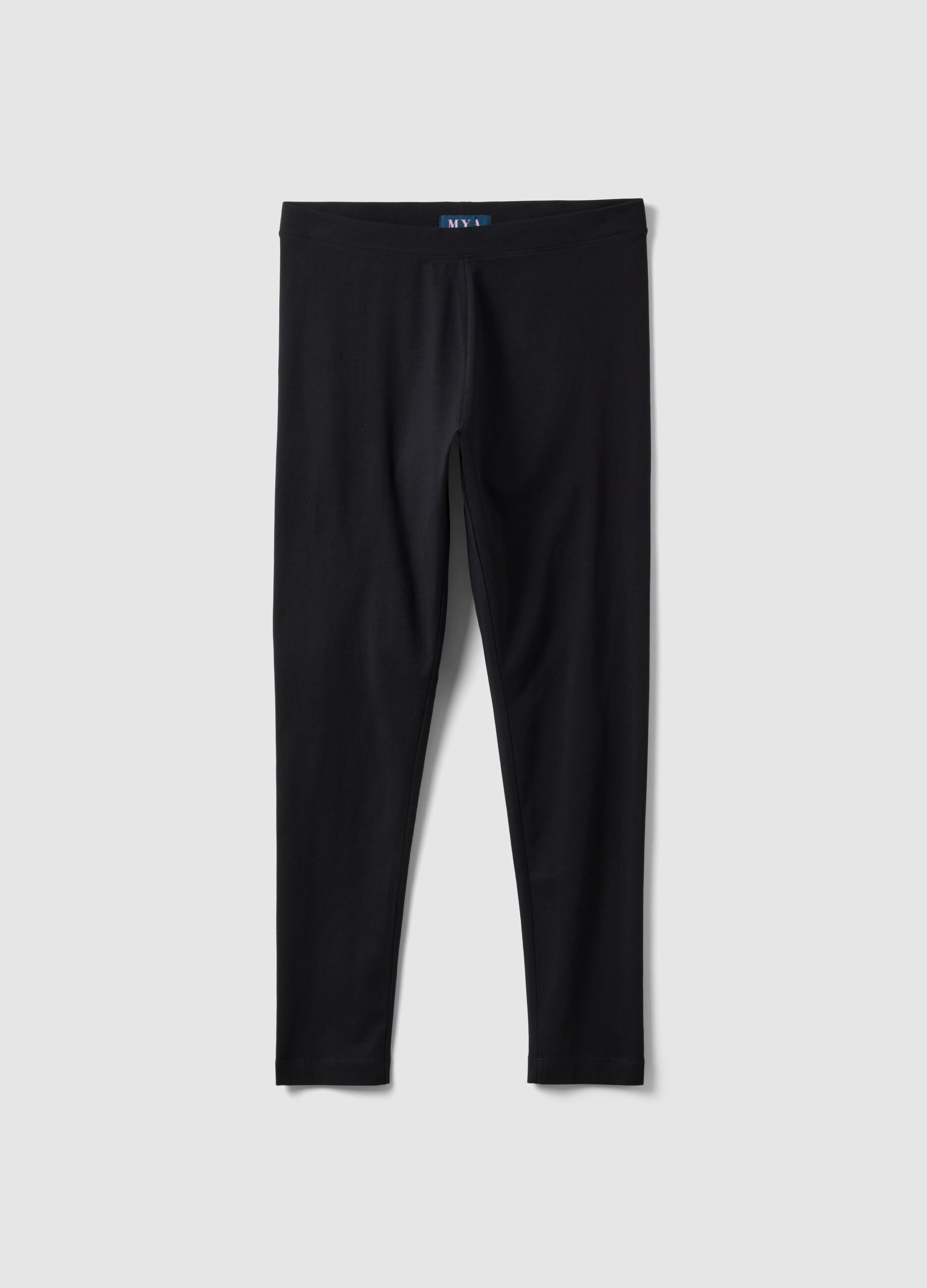 Leggings skinny fit neri in cotone elasticizzato