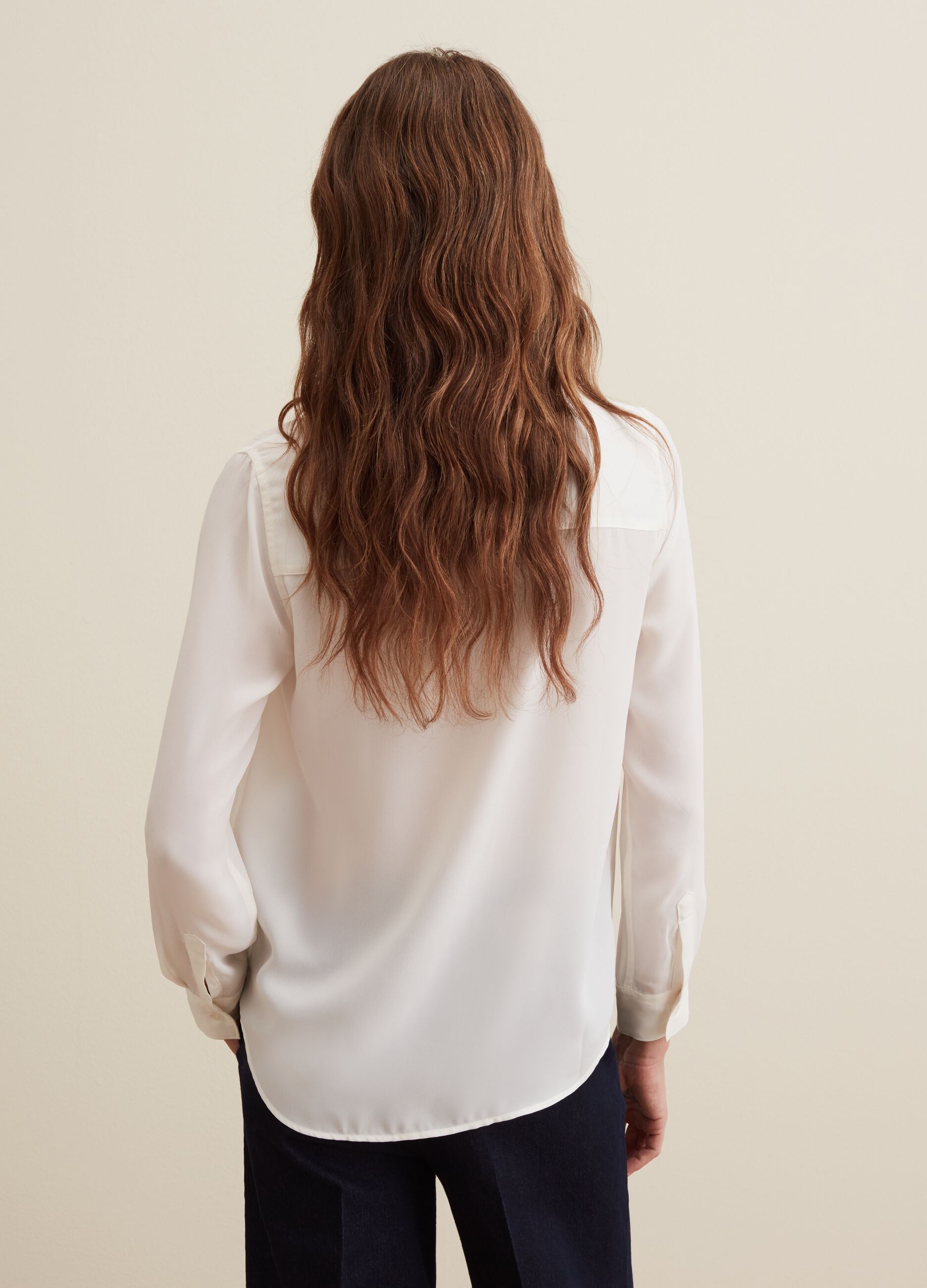 Camicia in crêpe tinta unita_2