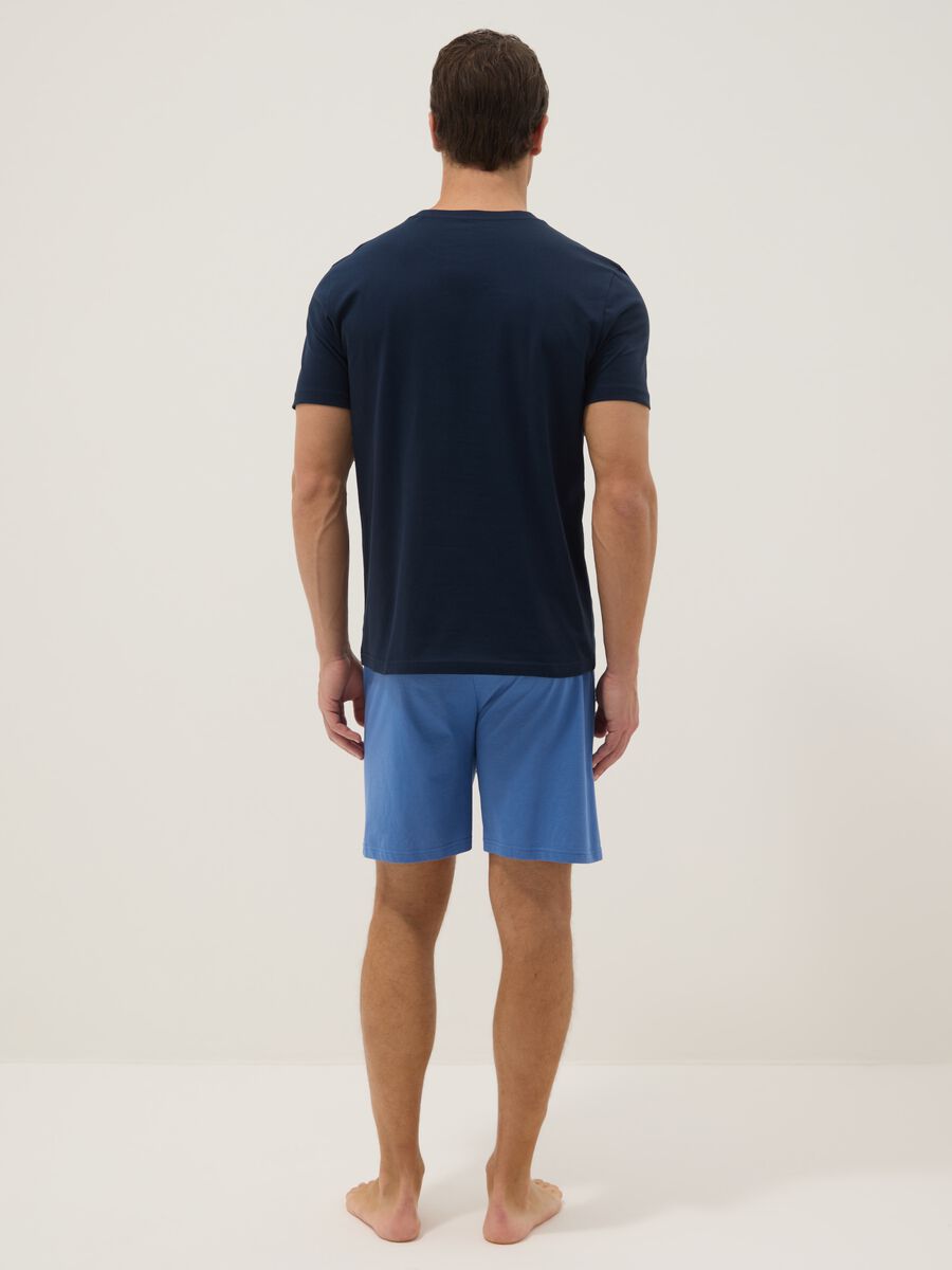 Blue organic cotton pyjamas, regular fit_2