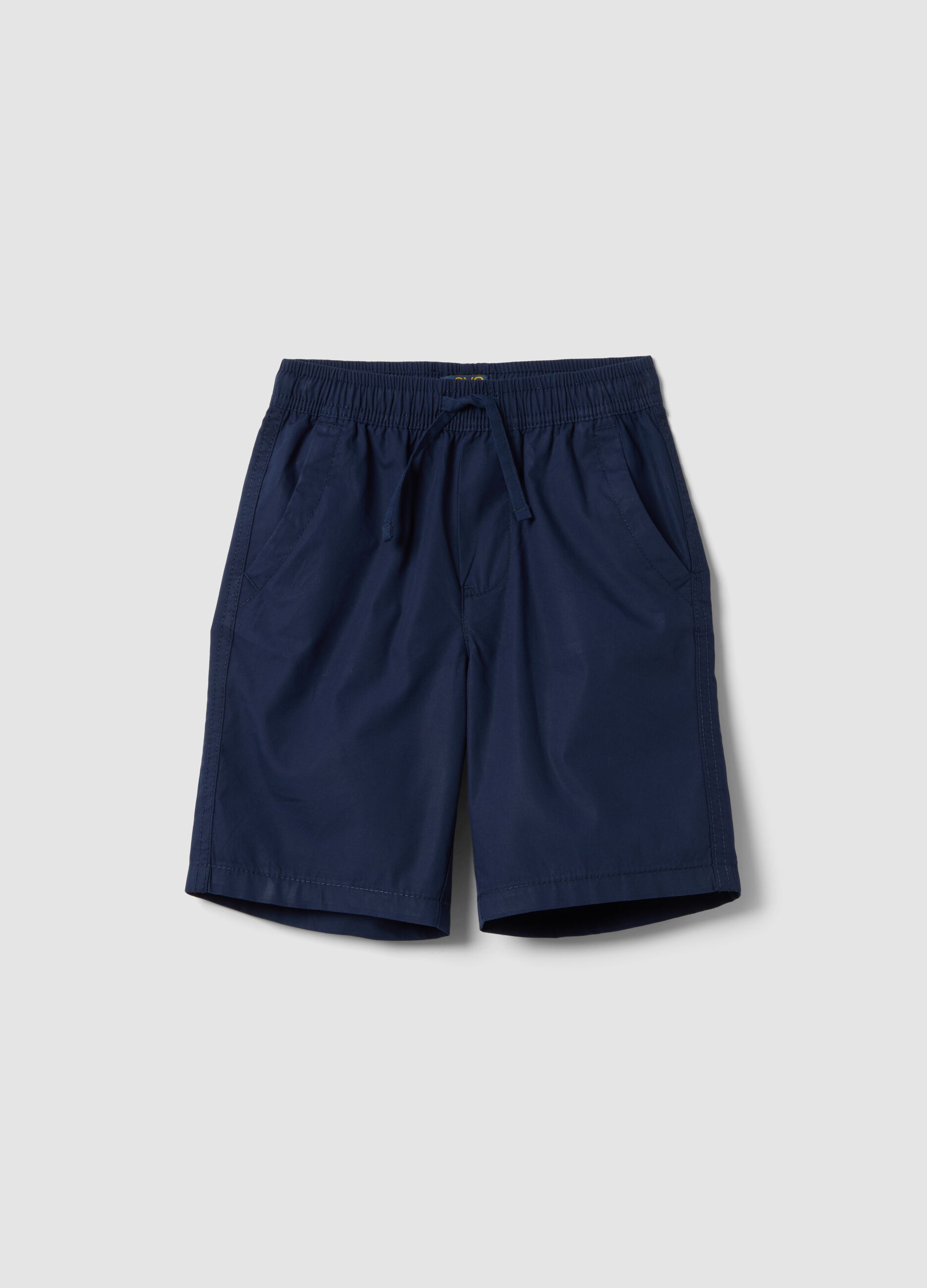 Children's blue pure cotton shorts, regular fit